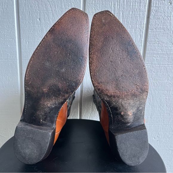 Lucchese 1883 N7361 Two Tone Western Boots Embroidered Snip Toe Men’s 9 B Narrow - Picture 9 of 9